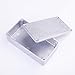 Niceou Effect Foot Pedal Aluminum Metal Stomp Box Case Enclosure for Guitar Silver