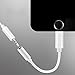 Headphone Adapter to 3.5mm earbuds Jack Adapter Earphonefor Apple iPhone 7 and 7 Plus Lightning Connection Converter (white)