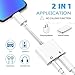Headphone Adapter for iPhone X Adapter Aux Audio to 3.5mm Jack 2 in 1 Cables for iPhone 7 Earphone Dongle Splitter Adapter for Music and Charging Compatible for iPhone 8/8Plus /XS Max Support All iOSthumb 2