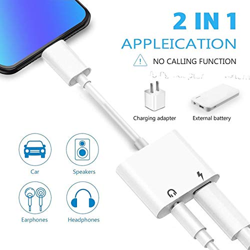 image for WDEAHK Headphone Adapter for iPhone X Adapter Aux Audio to 3.5mm Jack 