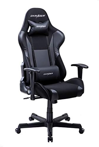 DXRacer USA Formula Series OH/FD101/N Gaming Chair Computer Chair Office Chair Ergonomic Design Swivel Tilt Recline Adjustable with Tilt Lock, Includes Headrest Pillow and Lumbar Cushion (Black)