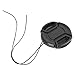Camera 52mm Lens Cap Center Pinch with Lens Cap Leash Hole Bundle Compatible with Nikon Sony Canon DSLR Cameras & Other DSLR Cameras UV Lens (52mm)- 4 Pack