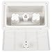 Exterior Spray Box for RV with Hot/Cold Faucet and Quick Connect For Easy Cleaning in the Outdoors (White) by Dura Faucet