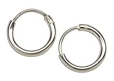 Sterling Silver Tiny Hoop Earrings (8mm diameter)