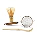 Bamboo Matcha Whisk Set by Pumeli - Essential Tools for Clump Free Tea – 1 Set