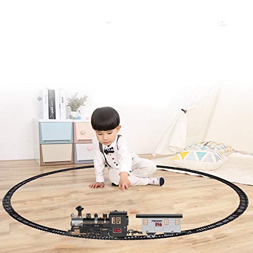 Fistone Electric Rail Play Trains Railway Track Sets with Realistic Sound and Light Effects Simulation Model Toy for Kids