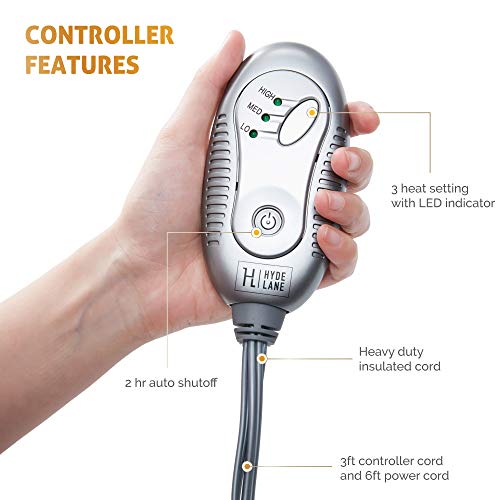 Hyde Lane Sherpa Heated Blanket Teal Luxury 60x70 Oversized Plush