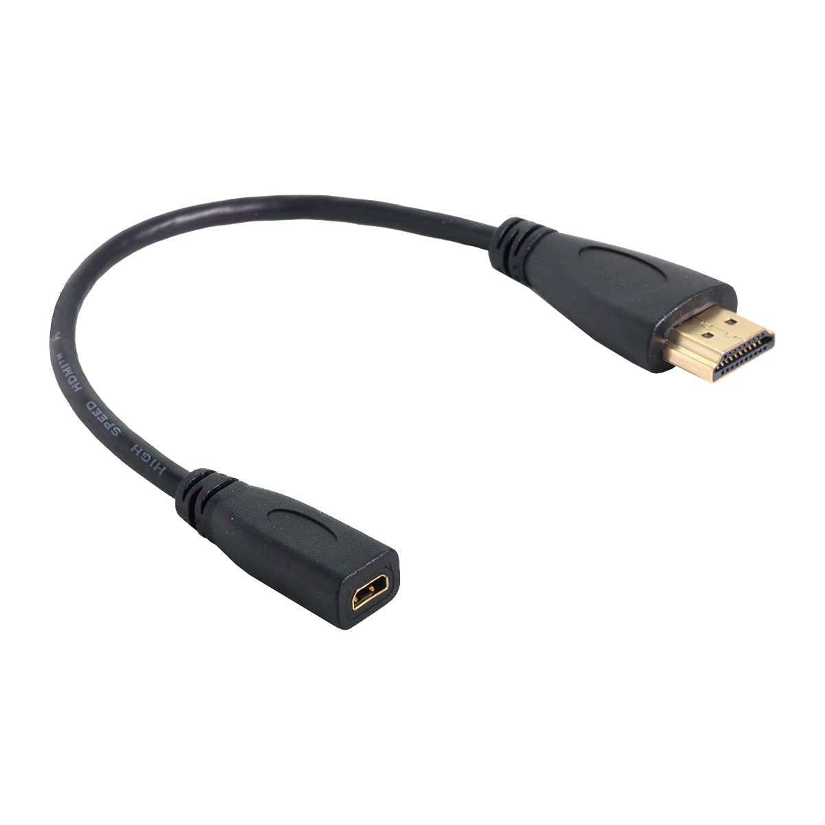 Cablecc 20cm Micro HDMI Female to HDMI Male Adapter Cable for Tablet and Mobile Phone