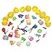 TEEHOME 100-Pack Toys Filled Surprise Eggs - 2.5 Inches Bright Colorful Plastic Easter Eggs with 24 Kinds of Popular Toys for Girls and Boys