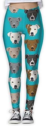 Pitbull Dog Pattern Women's Quick Dry Yoga Leggings Pants Workout Fitness Pants Capri Leggings