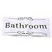 FAVOLOOK English Label Toilet Sticker, Removable Self-Adhesive Door Decals for Bathroom Decoration