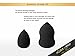 Rioa Cosmetics Beauty Sponge Blender - Latex Free and Vegan Makeup Sponge - For Powder, Cream or Liquid Application - Two Piece (Black)