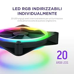 NZXT F120 RGB Duo - 120mm Dual-Sided RGB Fan – 20