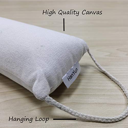 HanYun Door Draft Stopper, (36\'\' x 3\'\', 4.9lb) Heavy Duty Activated Bamboo Charcoal Under Door Draft Blocker Snake Noise Proof Weather Air Blocker Beige