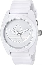 adidas Men's 'Santiago' Quartz Rubber and Silicone Casual Watch, Color:White (Model: ADH3198)