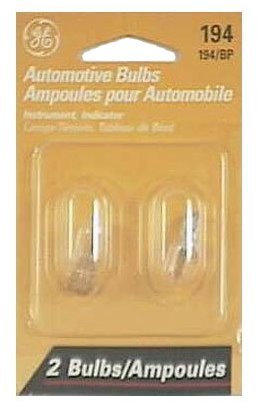 6 Pack GE Lighting 194/BP2 Automotive Instrument, License Light Miniature Bulb (12328) 2 Lamps per Blister
