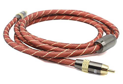 C-zone 10 Meter 32 Feet Digital Audio Coaxial Cable, RCA Male to RCA Male Stereo Audio Cable Gold Plated for Home Theater, HDTV, Subwoofer, Hi-Fi Systems - Thumbnail 2
