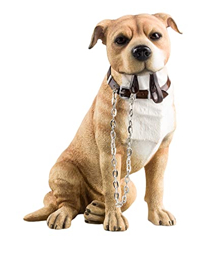 The Leonardo Collection Walkies Range Staffordshire Bull Terrier Resin Ornament Nude 19 x 13 x 8cm