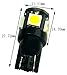 Cutequeen LED Car Lights Bulb White T10 5050 5-smd 125 Lumens 921 194 168 -Blackboard(pack of 10)