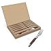 Uniharpa Laguiole Dinner Forks Flatware Steak Sets Stainless Steel Service for 6 With Pakkawood Handle and Gift Box