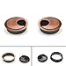 URBEST 2 Pcs Metal Grommets Wire Organizer Cable Cord Hole Round Cover for Computer Desk