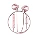 Bluetooth Headphones, Yostyle Magnetic Wireless Earbuds Bluetooth 5.0 Noise Canceling Earphones Sweatproof Sport Headset w/Mic for iPhone 11 Pro/X/XR/XS Max/8/7/6 Plus,10 Hrs Work Time(Rose Gold)