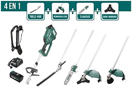 Mytek Debroussailleuse Sans Fil 4 En 1 Avec Batterie 40v Coupe Bordure Taille Haies Tronconneuse Amazon Fr Jardin