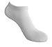 Rambutan Kids Comfort Seam Plain Color Rayon made from Bamboo School No Show Socks (3 Pack) (13-2, White)