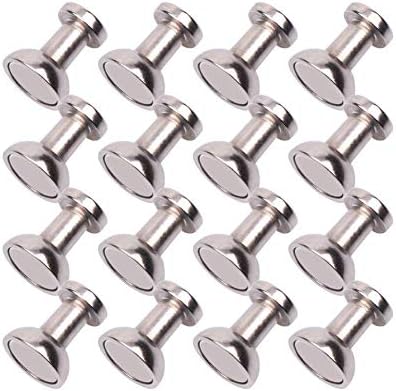 Magnetic Push Pins, Refrigerator Magnets, OGIS 16pcs Brushed Nickel Push Pin Magnets Perfect for Fridge Magnets, Office Magnets, Whiteboard Magnets, Map Magnets