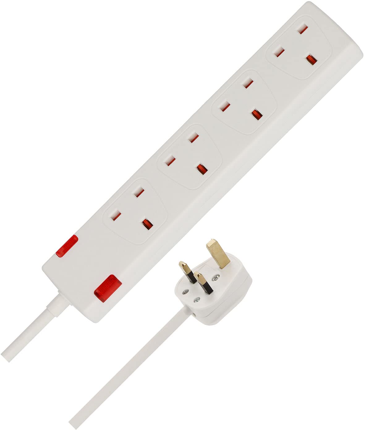 Brennenstuhl 4-way extension socket with neon indicator white 5m 05VV-F 3G1,25 *GB*