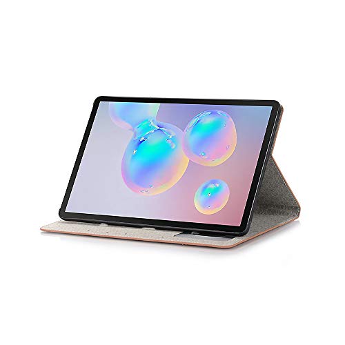 elecfan Flip Stand Case for Samsung Galaxy Tab S6 10.5" 2019, Business Cover Protective Case Smart Bumper with Card Holders for Samsung Galaxy Tab S6 10.5 Inch T860/T865/T867 - Light Brown