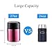SSAWcasa Vaccum Flask for Hot Food, 27oz Soup Container for Adults, Wide Mouth Stainless Steel Food Jar, Insulated Lunch Container with Spoon & Handle, Leak Proof Thermal Bento Box Flask Meal Carrier