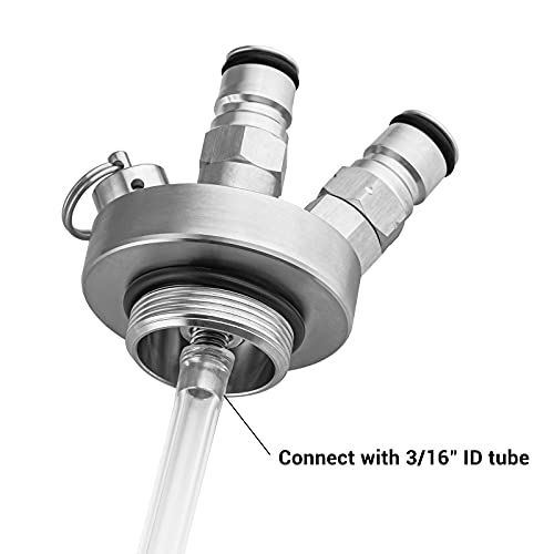 TMCRAFT Mini Keg Dispenser, Stainless Steel Double Ball Lock Mini Keg