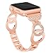 VOMA Bling Bands Compatible For Apple Watch Band 38mm 40mm Series 4/3/2/1, Stainless Steel Metal Jewelry Bracelet Bangle Wristbands For Iwatch Band 38mm 40mm(Bangle Rose 38mm 40mm)