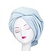 TANCANO Super Absorbent Anti-Frizz Microfiber Hair Towel Hair Wrap Curly Hair Drying Towel 23.6''x47'' Large Multifunction Towel for Bath Spa Makeup, Light Blue