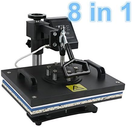 Professional 8 in 1 Multifunction Digital Heat Press Machine Transfer Sublimation T-Shirt Mug Hat Cap 15x12 by XFMOTO