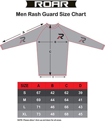 ROAR MMA Rash Guard & BJJ Grappling Shorts UFC Cross Training Gear No Gi Gym Wear (Samurai, Medium)