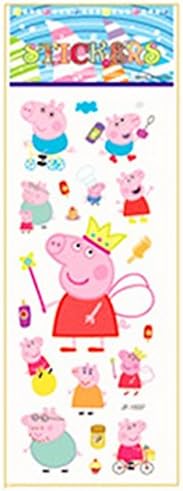 4 Pieces Peppa Pig Stickers,Qute Cartoon Pink Pig Waterproof Stickers