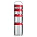 Fitlosophy Red Twist-and-Lock Travel Portion Control Containers, 4pc