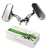 BicycleStore 2 Pcs Adjustable Rotating Flexibility Bicycle Handlebar Rear View Mirror Cycling MTB Electric Cars Rectangle Reflector Mirror Rearview Wide Angle Horizon Aluminium Alloy for 22mm