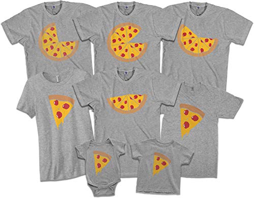 Pizza Pie with 6 Slices | Dad Father Men's T-Shirt