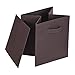 MaidMAX Cloth Storage Bin with Dual Handles for Home Closet Nursery Drawers Organizer, Foldable, Dark Brown, 10.5×10.5×11″, Set of 6
