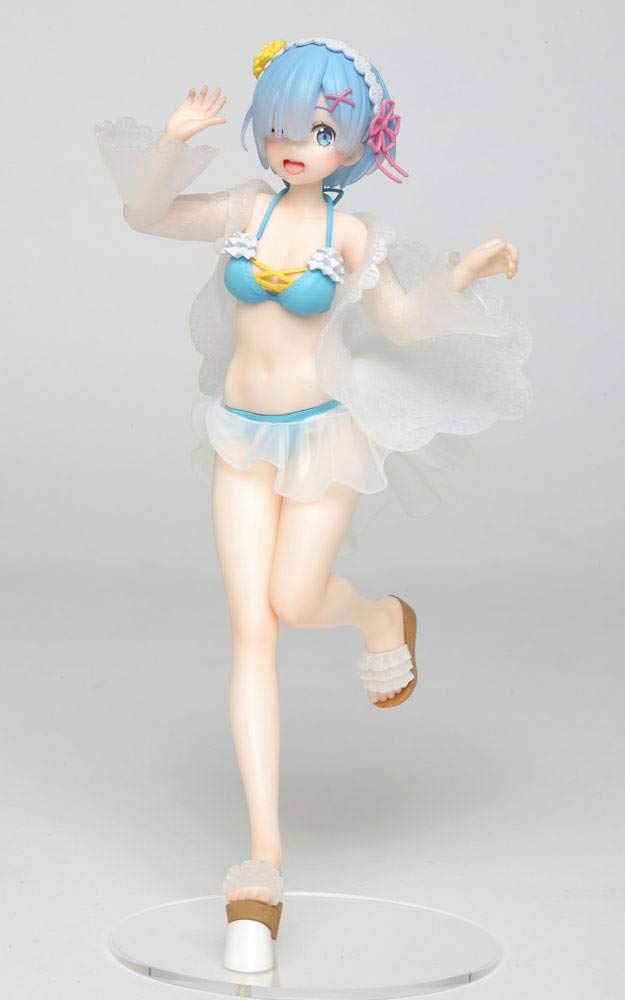 TAITO Re:Zero PVC Statue Precious Figure Rem Frilly Bikini Ver. 23 cm