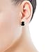 TOUS Color Earrings in Sterling Silver and Faceted Onyx, 9mm.