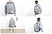Anime Anti-Theft Backpack, Luminous School Bag, Waterproof Laptop Backpack with USB Charging Port, Unisex 15.6 Inch College Daypack, Grey