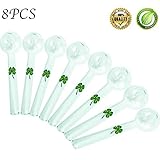 Hawkeye Mihawk 8PCS HandmadeGlass Oil Art Making Fragrance Design Burner 4inch Man Ball Four-Leaf Clover Decoration