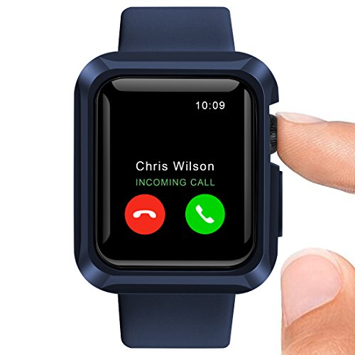 iitee Apple Watch Case, 42mm Universal Slim Rugged Protective TPU iWatch Case for Apple Watch Series 3 Series 2 Series 1 - Midnight Blue