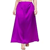 VEDIK SATTVA Women's Clothing Solid Satin Silk Petticoat Solid Soft & Smooth Satin Underskirt Sari