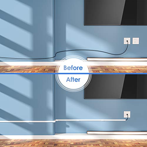 125in Cord Hider/Cover Wall Yecaye OneCord Channel Cable Concealer