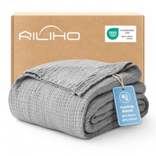 RILIHO Cotton Muslin Blanket